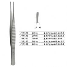 金钟组织镊JYF120 20cm 直形 凹凸齿 1.2×2.6