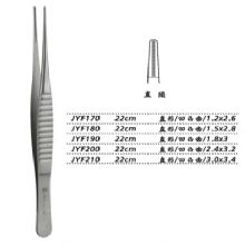 金钟组织镊JYF170 22cm 直形 凹凸齿 1.2×2.6