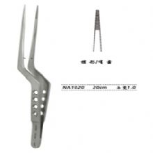 金钟显微镊NA1020 20cm 枪形 有齿 头宽 1.0脑用镊