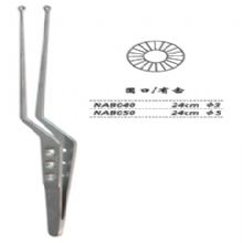 金钟肿瘤摘除镊NAB040 24cm 圆口 有齿 φ3