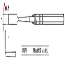 金钟鼻中隔剥离器H7R070 19cm 角弯90° 方刃 头宽7H7版鼻中隔剥离器