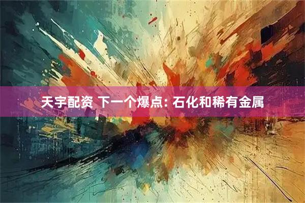 天宇配资 下一个爆点: 石化和稀有金属